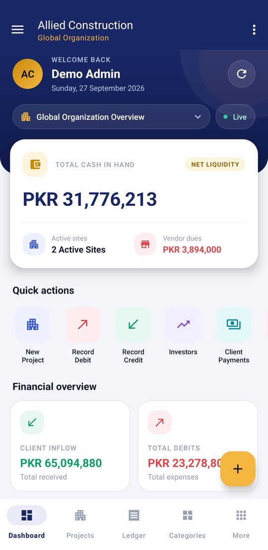 Android app home screen