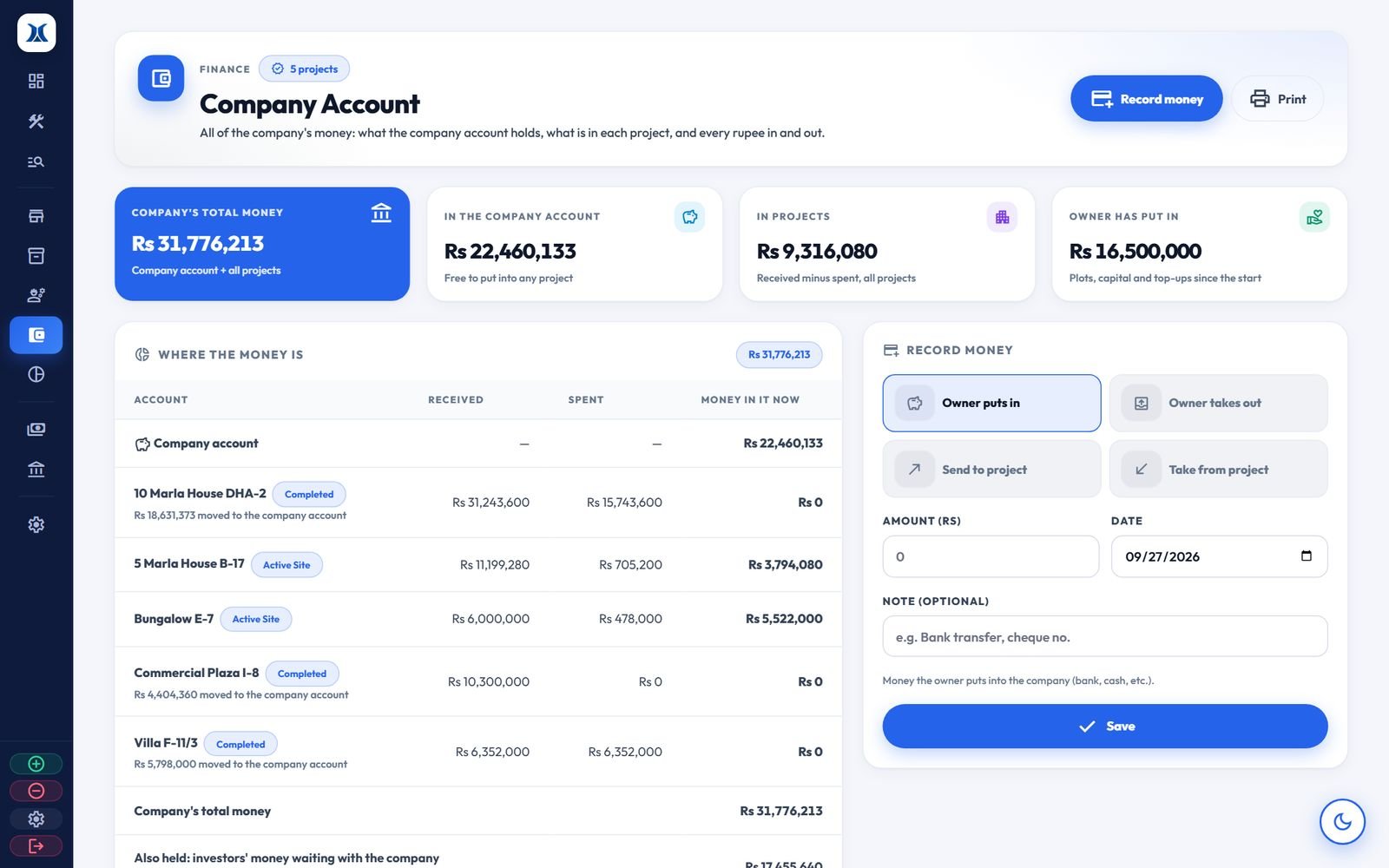 Company account